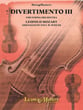 Divertimento No. 3 Orchestra sheet music cover